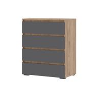 Хелен_комод 4 ящика_крафт золото+графит_закр